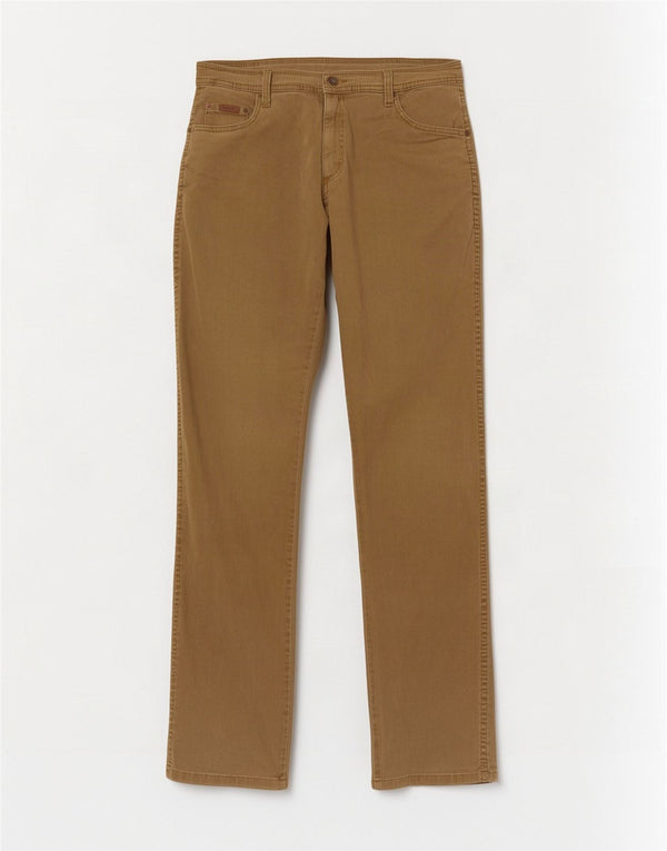 Wrangler Herre Texas Stretch Lige Casual Bukser W34 L34 Beige Bomuld
