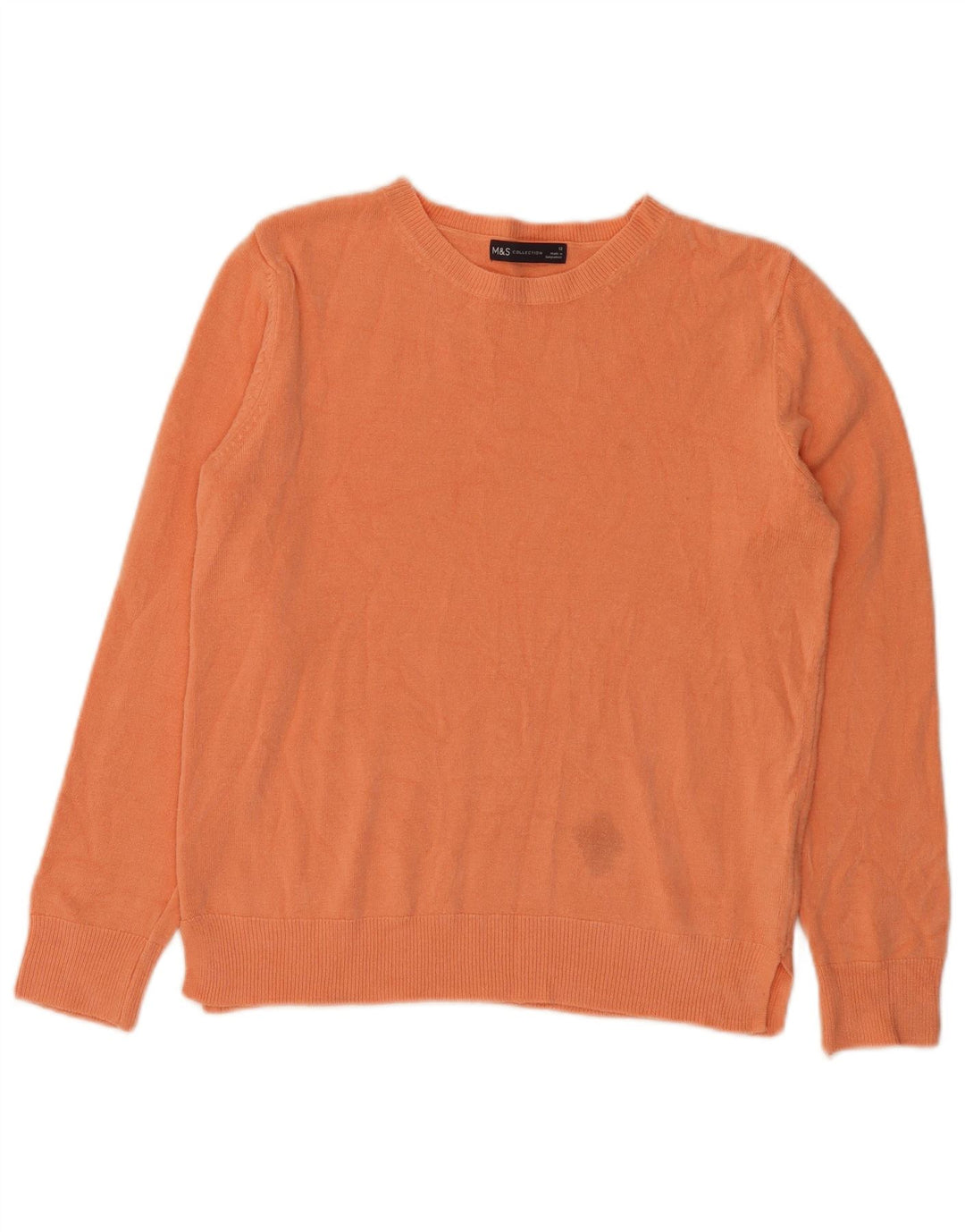 Marks & Spencer Dame sweater med rund hals DK 12 Medium Orange Akryl