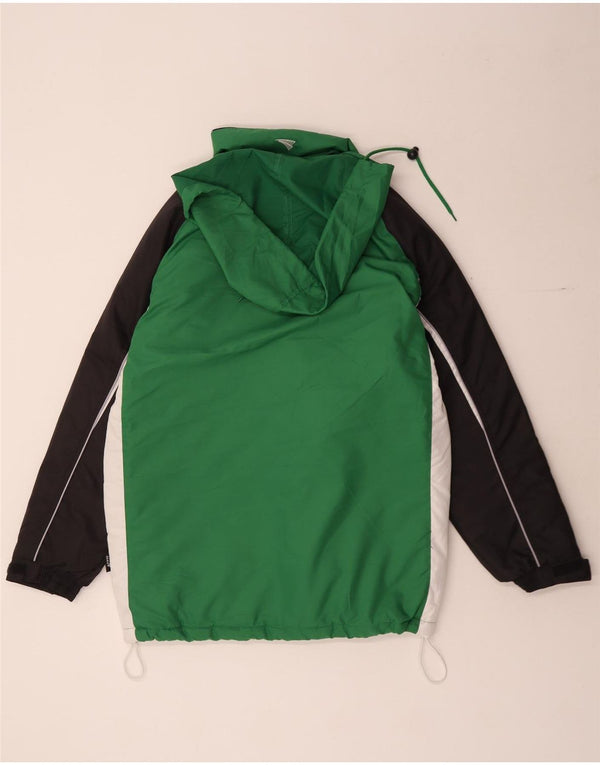 Jako Mens Hooded Loose Fit Windbreaker Jacket UK 36 Small Green Colourblock
