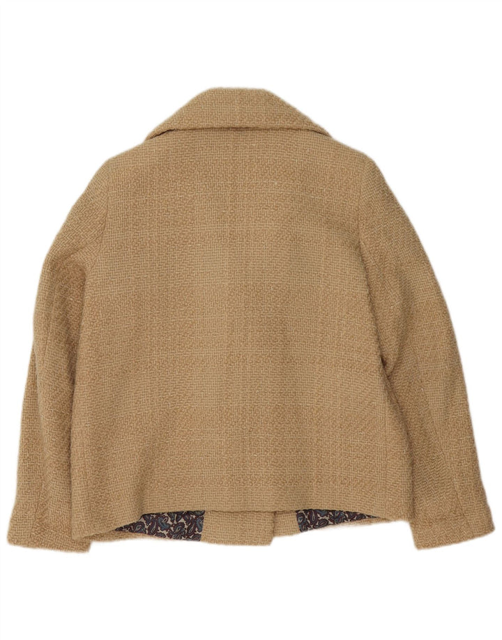 Notizie Dame 3 Button Blazer Jacket UK 12 Medium Beige Virgin Wool
