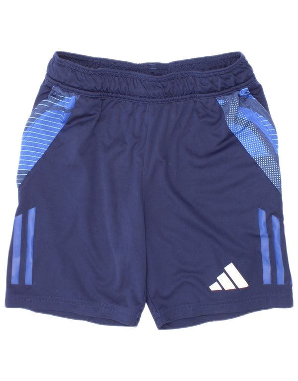 Adidas Boys Aeroready Sports Shorts 9-10 år Navy Blue Colourblock
