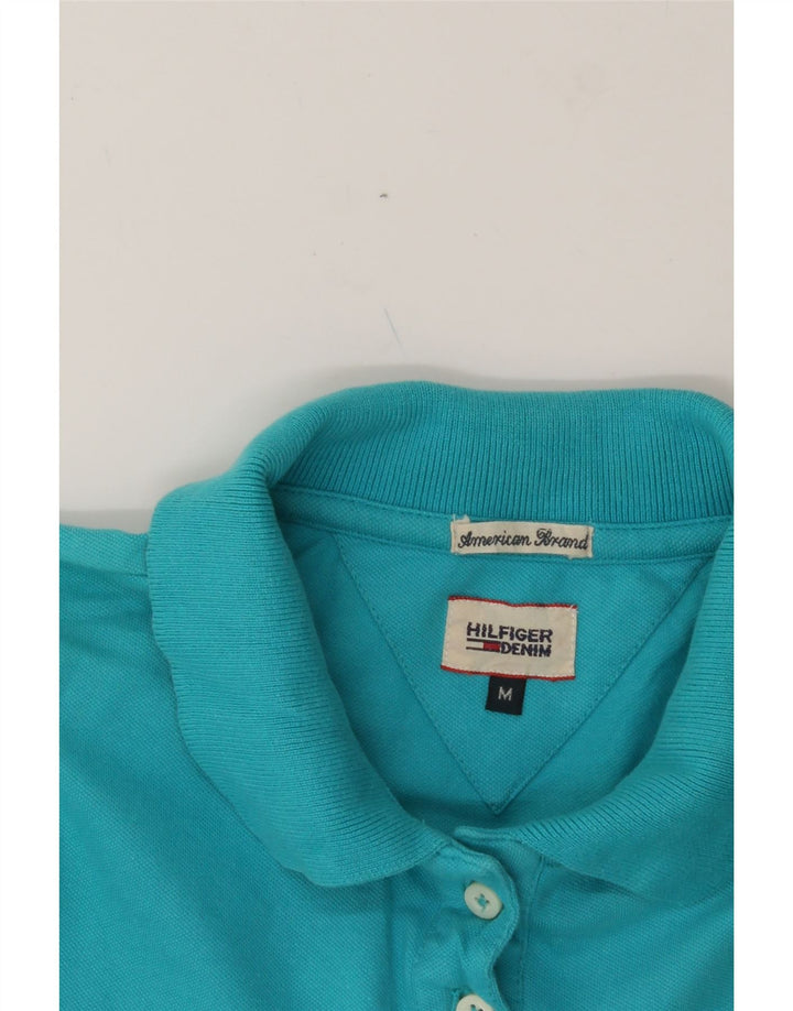 TOMMY HILFIGER Womens Polo Shirt UK 12 Medium Blue Cotton Vintage Tommy Hilfiger and Second-Hand Tommy Hilfiger from Messina Hembry 