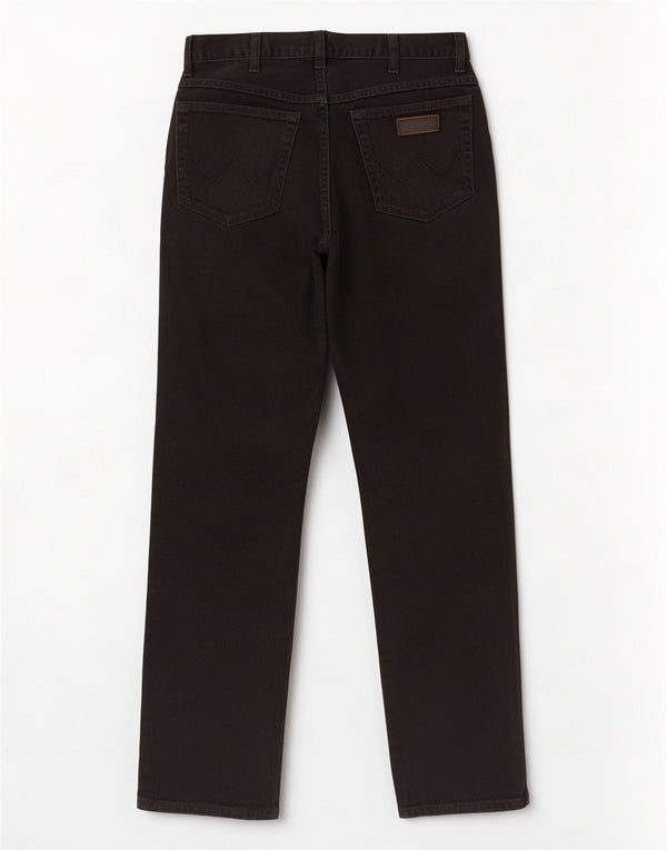 Wrangler Herre Texas Straight Jeans W32 L32 Sort Bomuld
