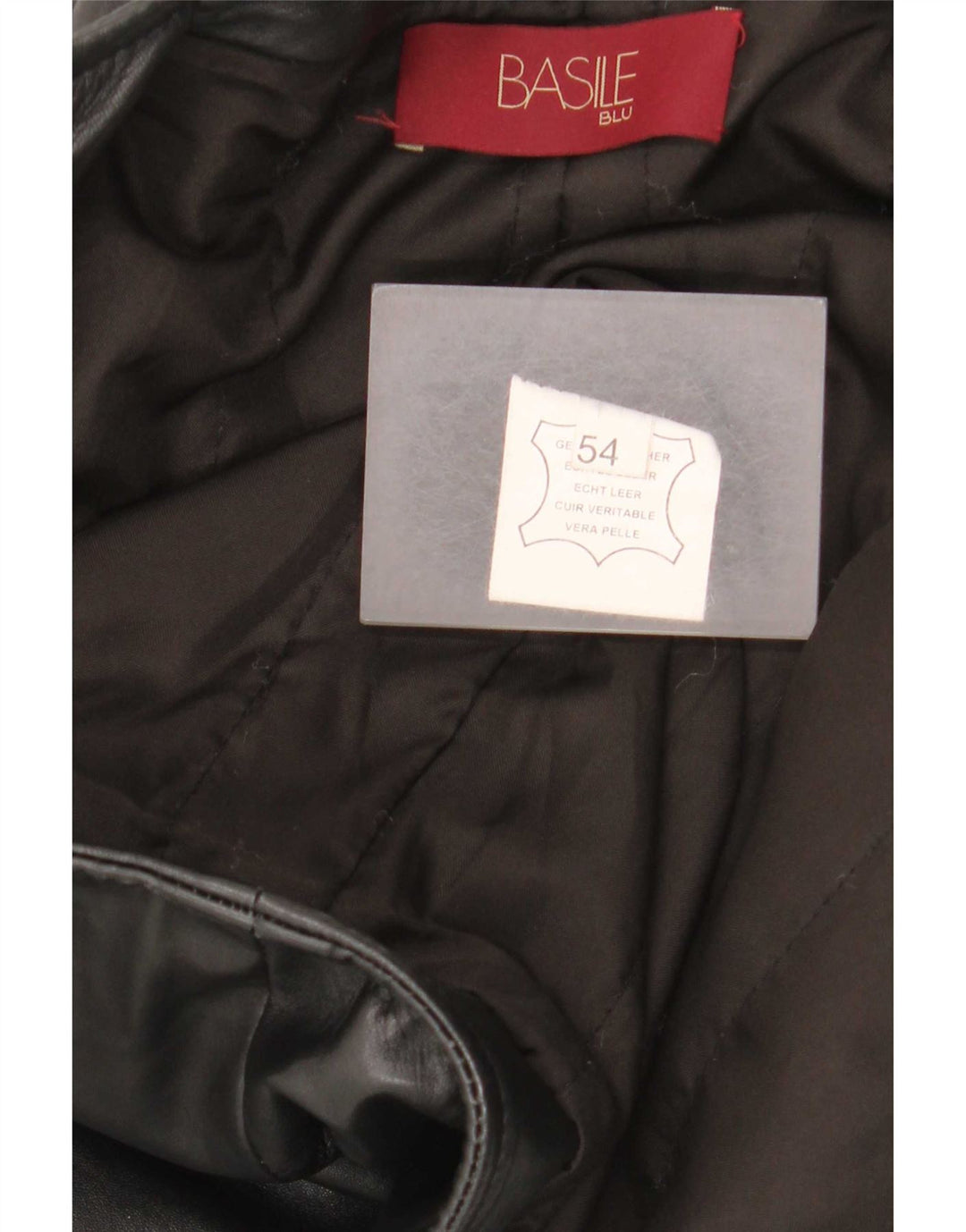 Basile Herre Læderjakke UK 38 Medium Sort