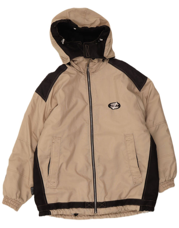 Astrolabio Herre Hooded Windbreaker Jacket UK 46 3XL Beige Colourblock