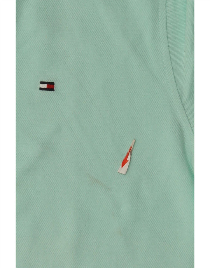 Tommy Hilfiger Herre Regular Fit Polo Shirt Medium Turkis Bomuld