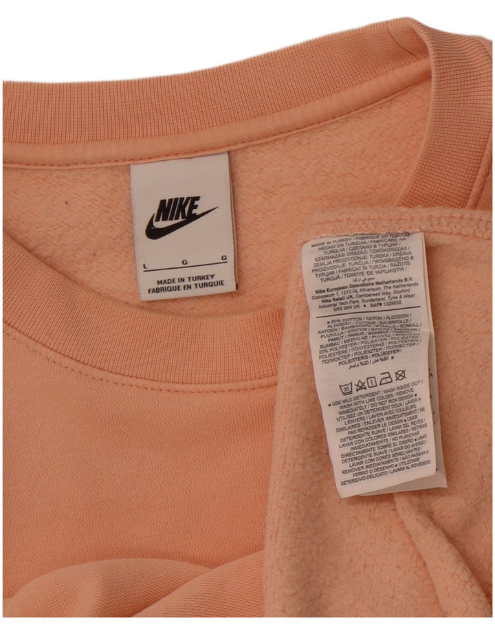 NIKE sweatshirt til mænd, stor orange bomuld