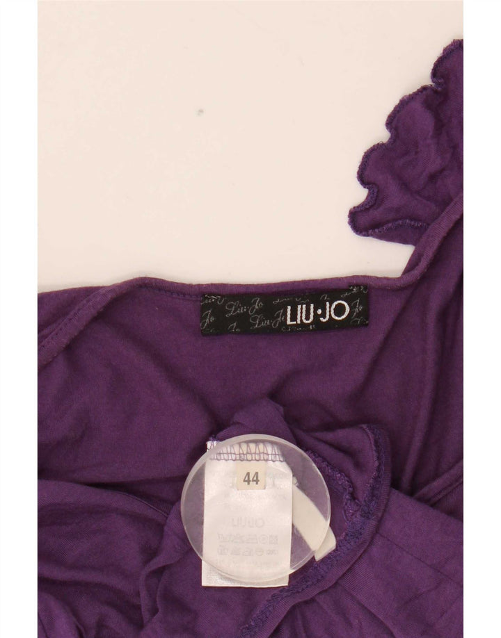 Liu Jo Dame ærmeløs bluse Top IT 44 Medium Lilla Modal