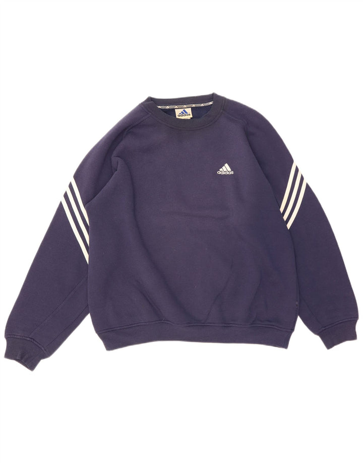 Adidas Sweatshirt til mænd, stor marineblå bomuld