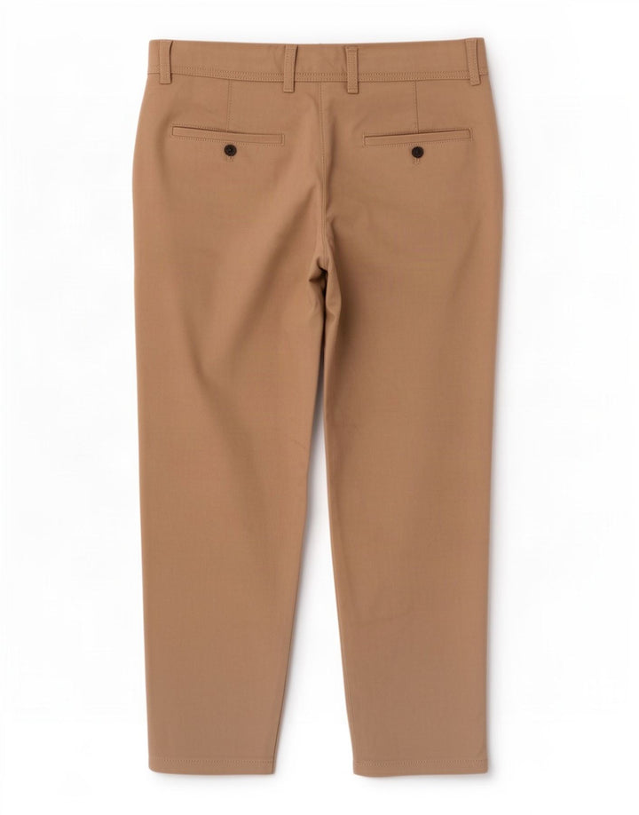 Zara Herre Slim Chino Bukser EU 42 Large W32 L28 Beige Polyester