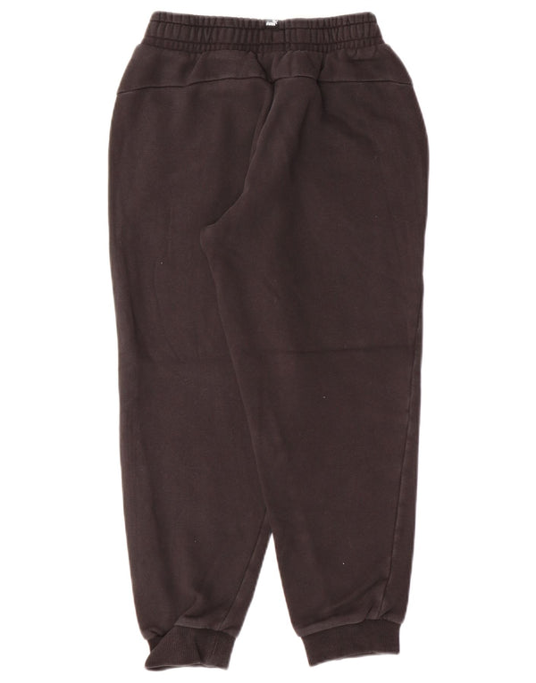 Puma Drenge Træningsdragt Bukser Joggers 11-12 År Sort Bomuld