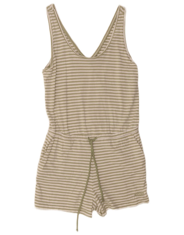 The North Face Dame Ærmeløs Playsuit UK 10 Lille Grøn Stribet Bomuld