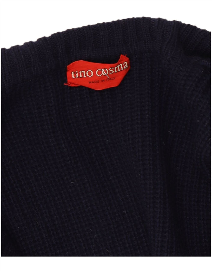 Tino Cosma Herre Cardigan Sweater Large Navy Blue