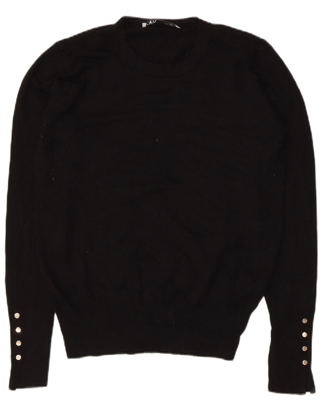 Zara Dame sweater med rund hals DK 12 Medium Sort Viscose