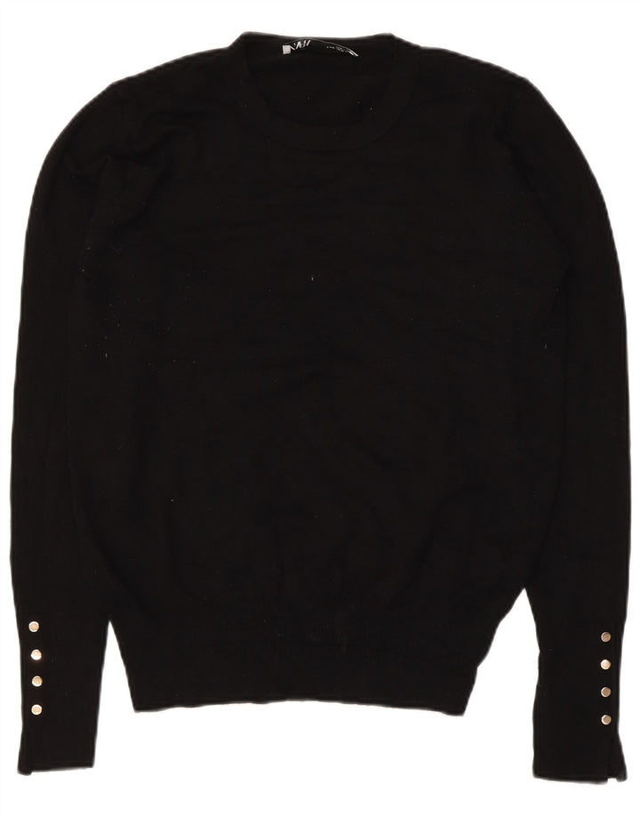 Zara Dame sweater med rund hals DK 12 Medium Sort Viscose