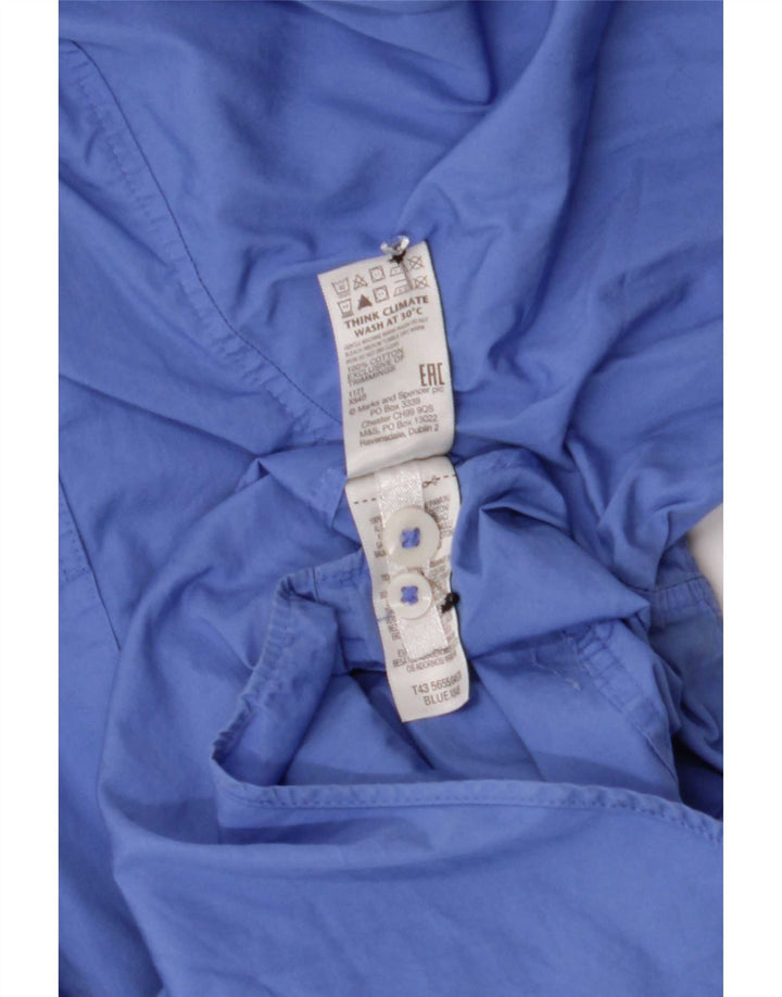 Marks & Spencer Oversized skjorte til kvinder UK 18 XL Blå bomuld