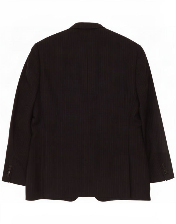Valentino Herre 3-knaps blazerjakke IT 54 2XL Sort nålestribe Classic