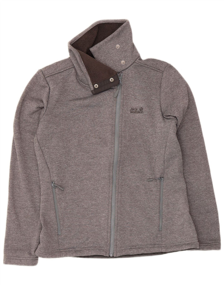 Jack Wolfskin Dame træningsdragt Topjakke UK 14 Medium Grey Flecked