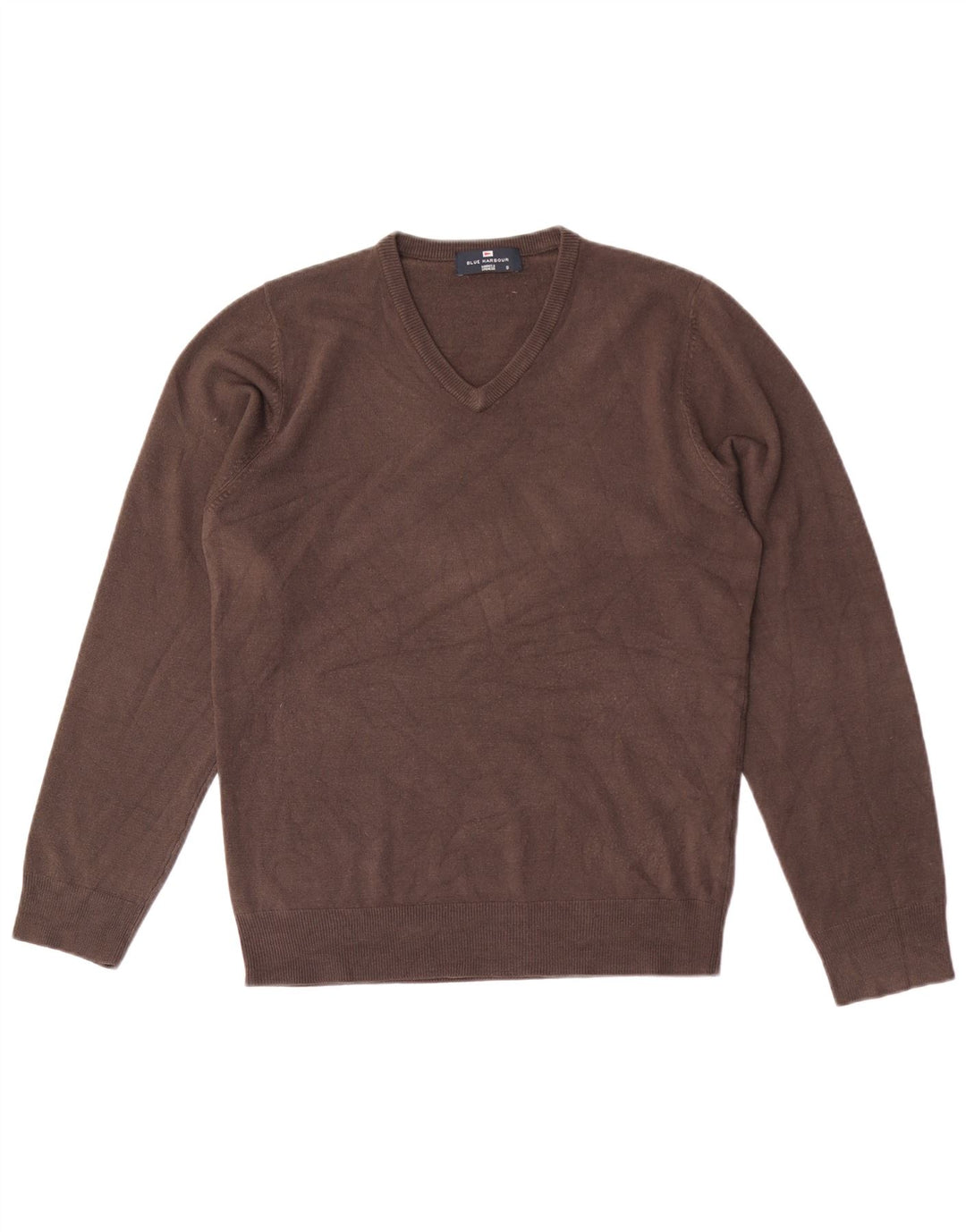 Marks & Spencer Herre Blue Harbor V-hals sweater lille brun akryl