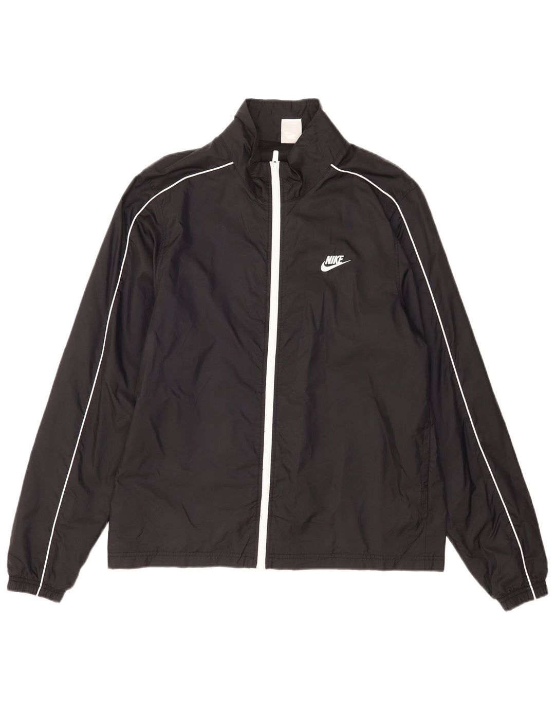 Nike Regnjakke til mænd UK 40 Stor sort nylon