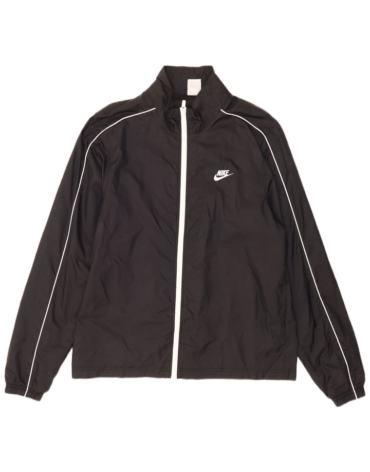 Nike Regnjakke til mænd UK 40 Stor sort nylon