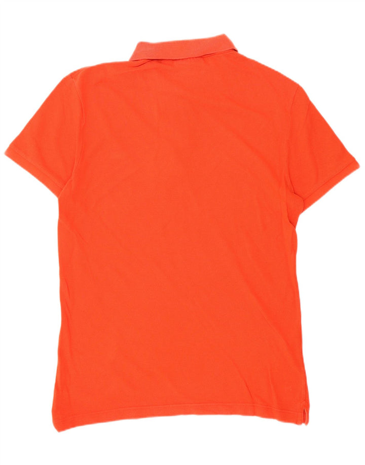 LACOSTE Herre Slim Fit Polo Shirt Størrelse 4 Medium Orange Bomuld