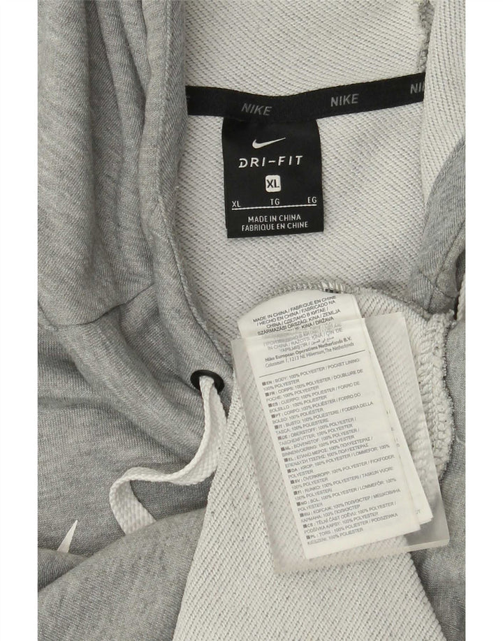 Nike Grafisk hættetrøje til mænd XL Grå Flecked Polyester