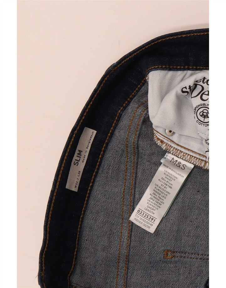 Marks & Spencer Herre Slim Jeans W32 L29 Marineblå Bomuld