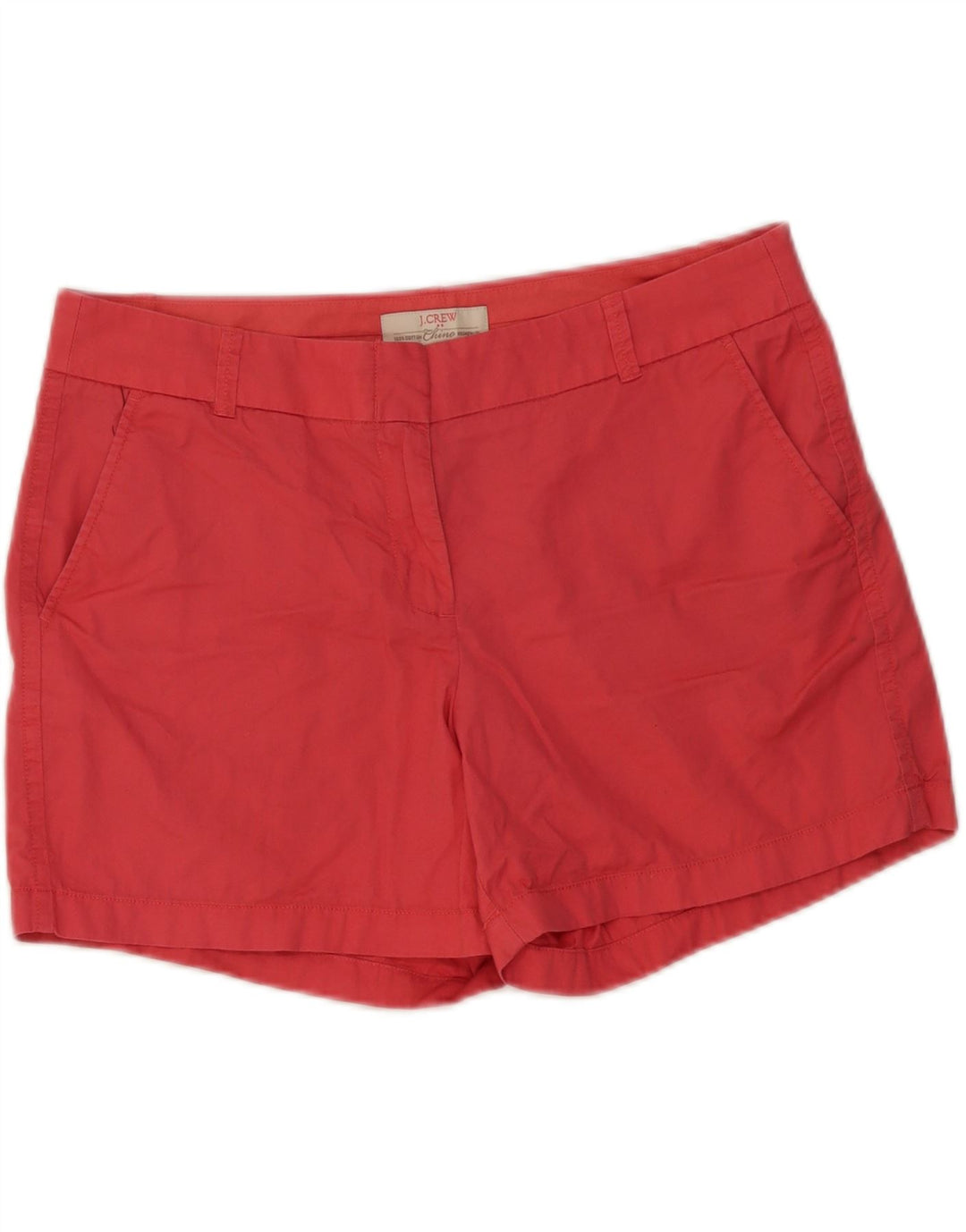 J. CREW Womens Broken In Chino Shorts US 12 Large W34 Red Cotton Vintage J. Crew and Second-Hand J. Crew from Messina Hembry 