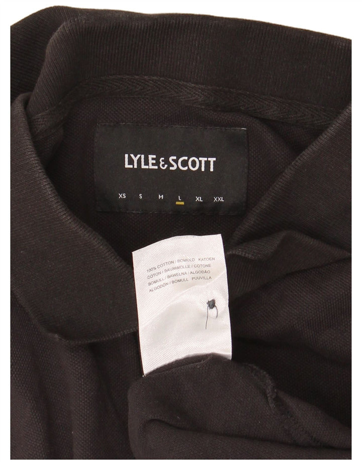 Lyle & Scott herre poloskjorte stor sort bomuld