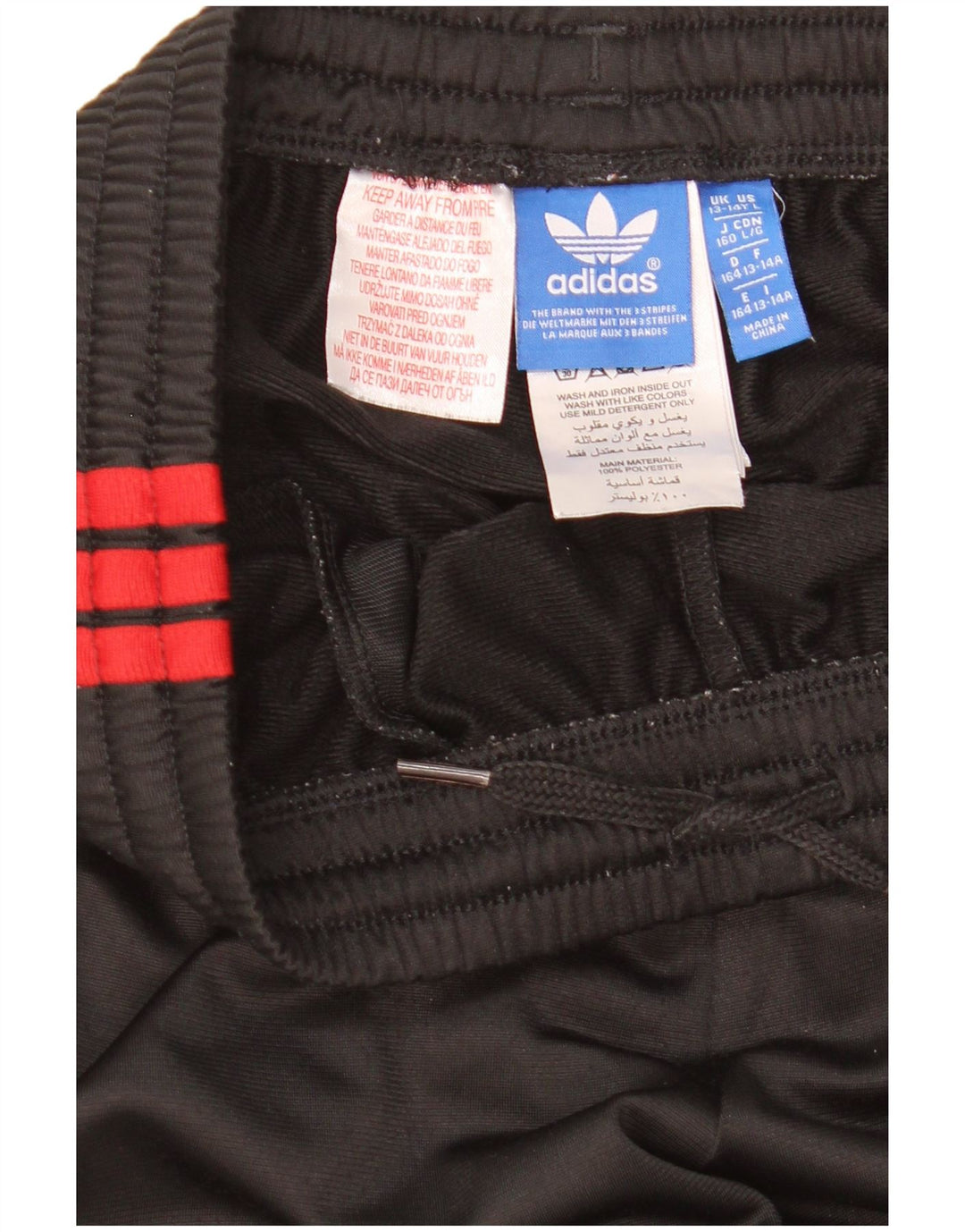 Adidas Drenge Træningsdragt Bukser 13-14 År Sort Polyester