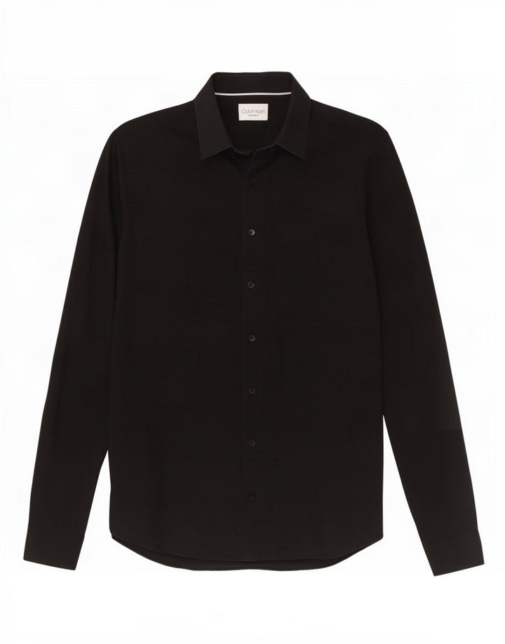 Calvin Klein Herre Extra Slim Fit Skjorte Størrelse 38 15 Medium Sort