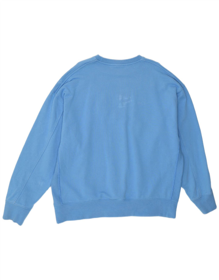 NIKE grafisk sweatshirt til mænd XL blå bomuld