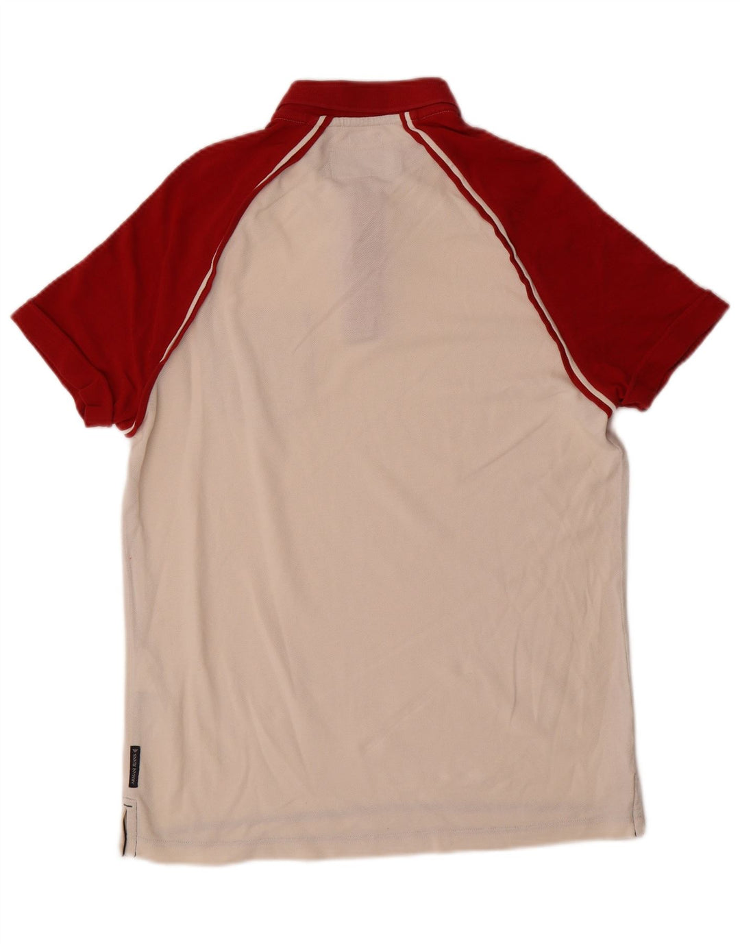 Armani Jeans Herre Regular Polo Shirt Large Off White Colourblock Bomuld
