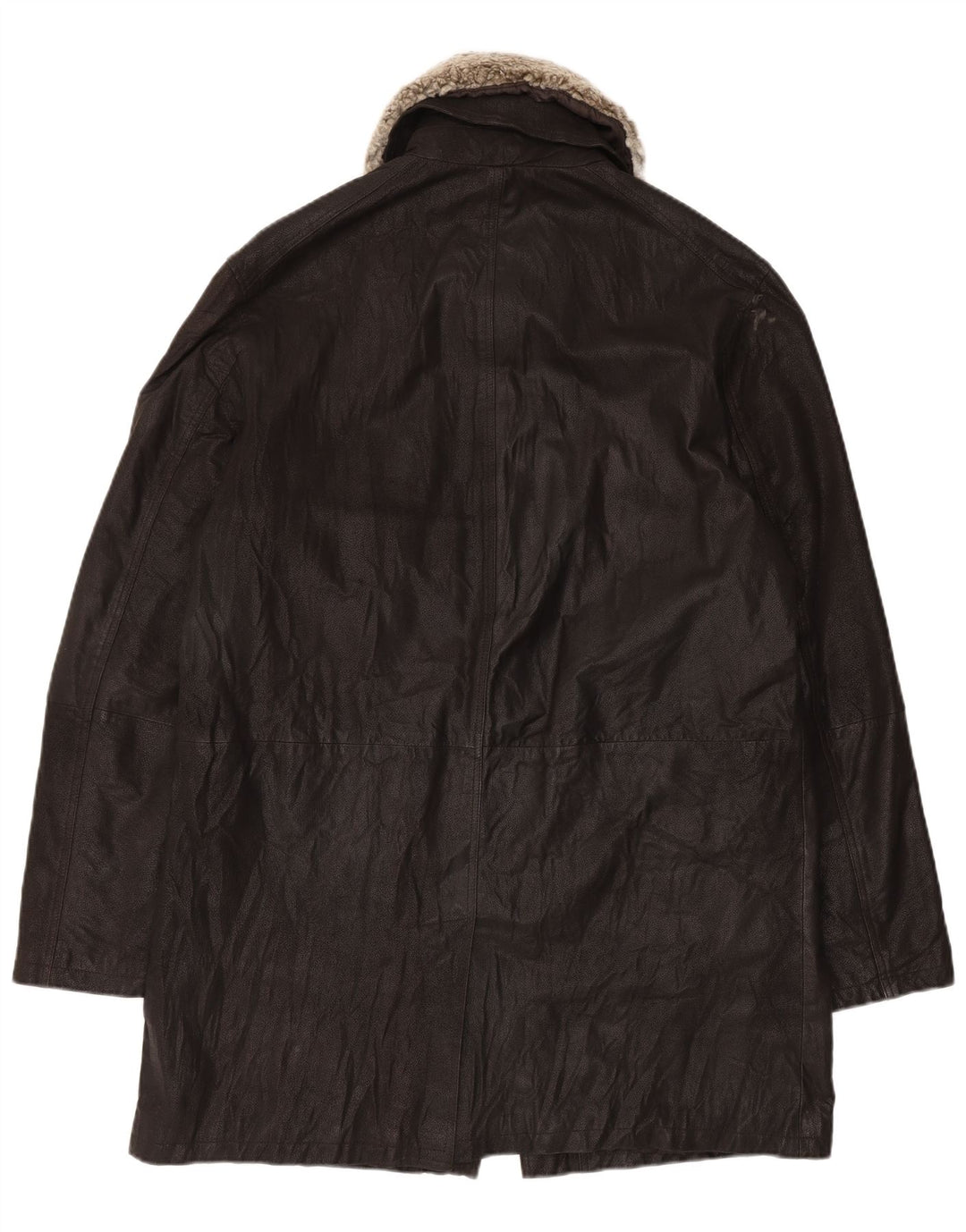 Vintage herre læderfrakke IT 54 2XL sort læder