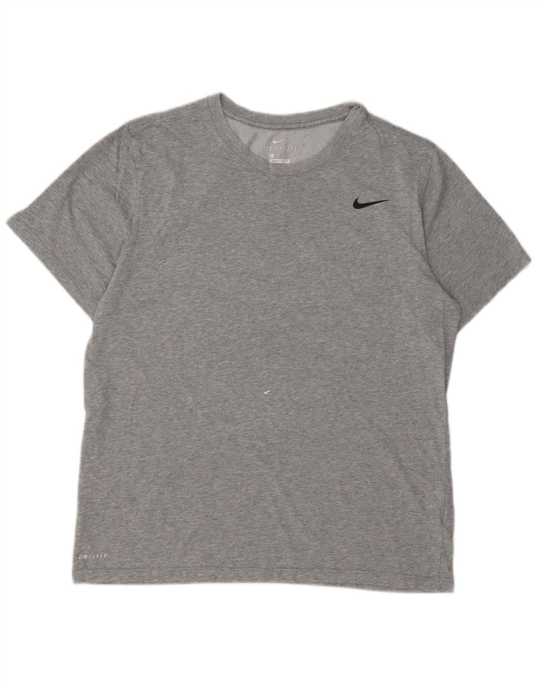 Nike Herre Dri Fit T-shirt Top Stor grå Flecked Bomuld