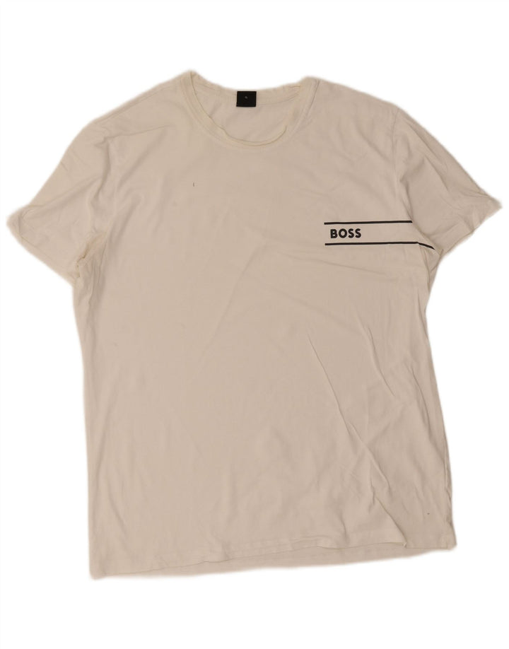 Hugo Boss Herre T-Shirt Top XL Hvid
