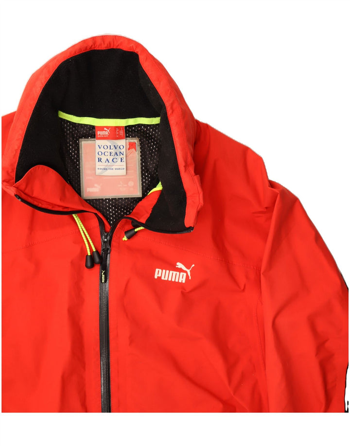 PUMA Mens Graphic Bomber Jacket UK 36 Small Red Nylon Vintage Puma and Second-Hand Puma from Messina Hembry 