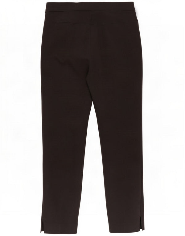 Hobbs Womens Crop Slim Suit Trousers UK 10 Small W30 L26 Black Cotton