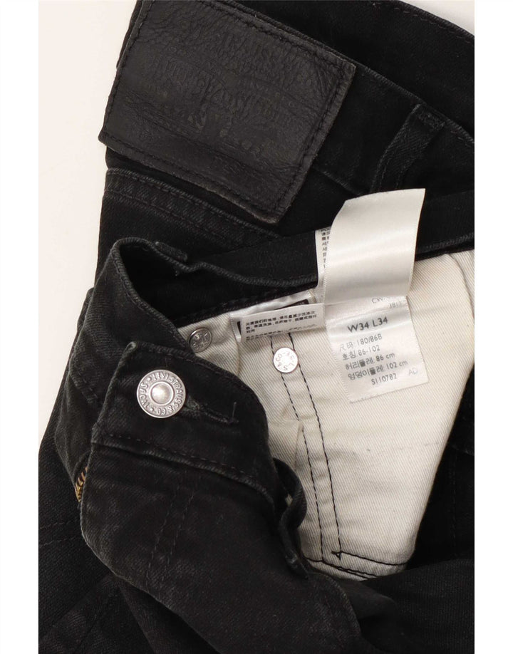 Levi's Slim Jeans til mænd W34 L34 Grå bomuld
