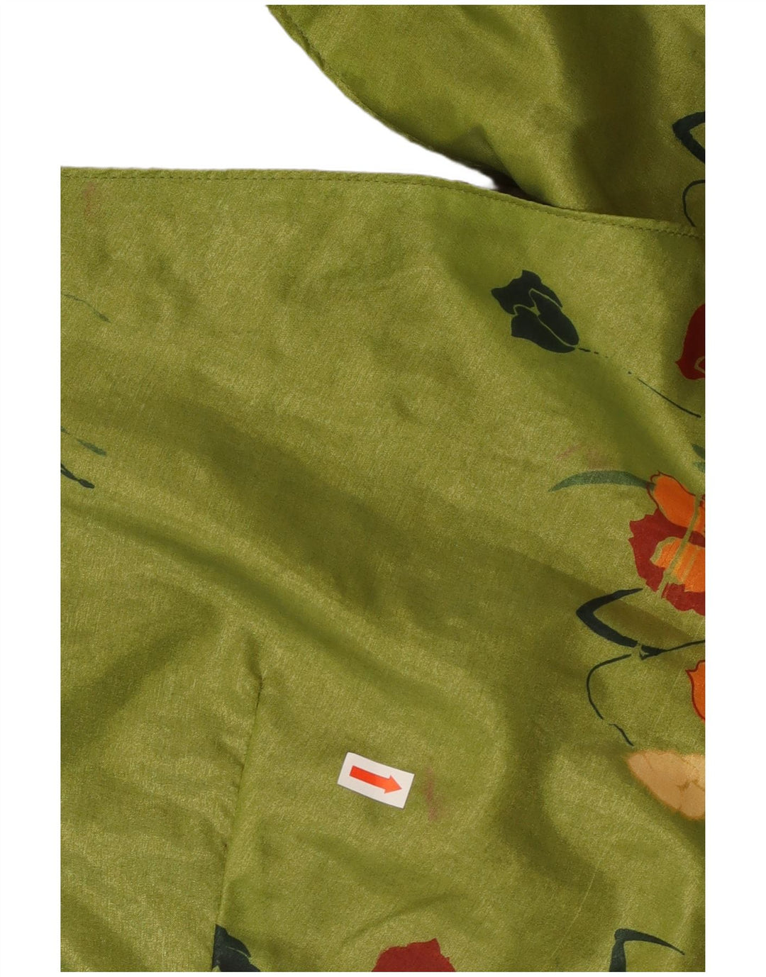 VINTAGE Kortærmet skjortebluse til kvinder UK 16 Large Green Floral