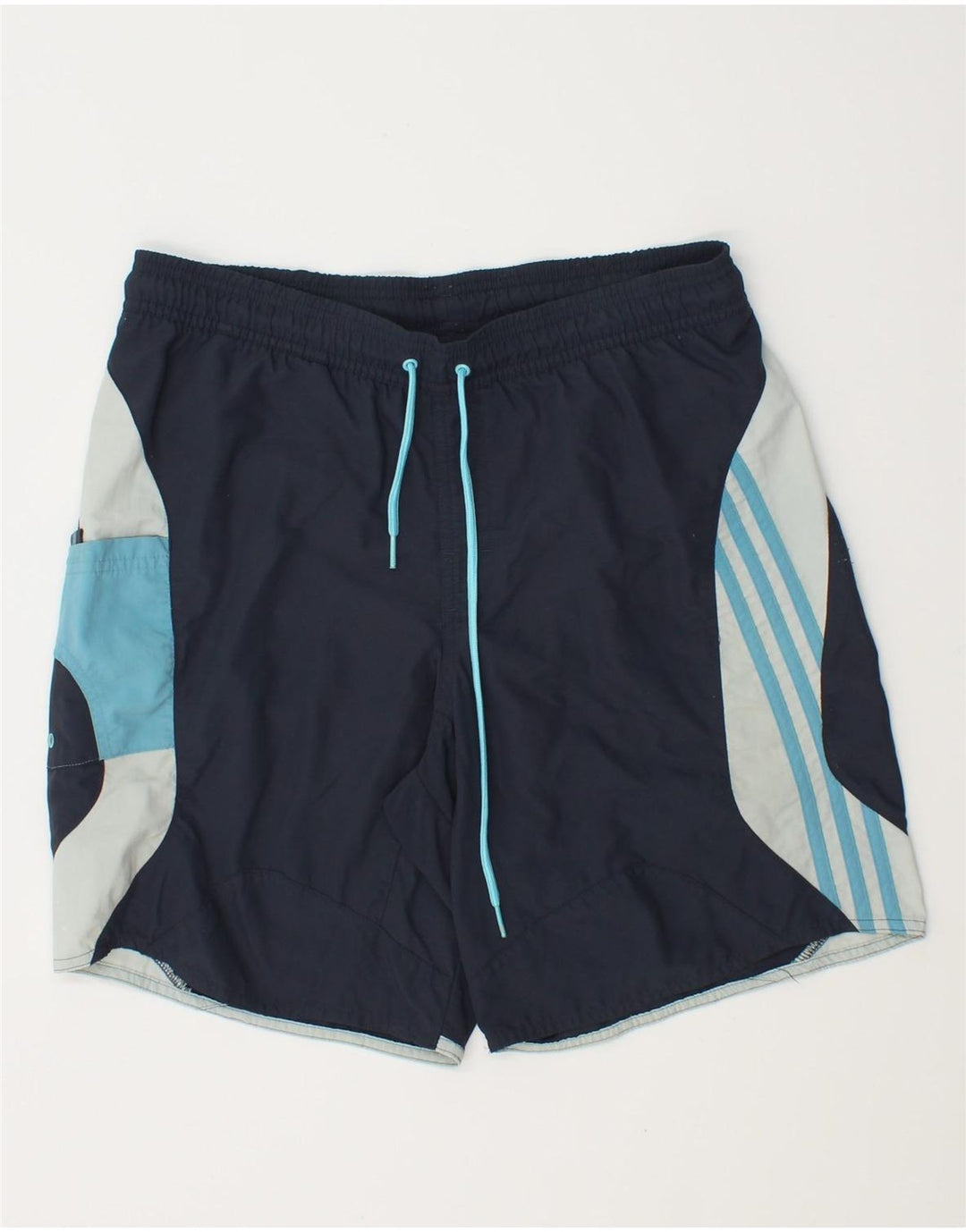 Adidas Badeshorts til mænd Small Navy Blue Colourblock Polyamid