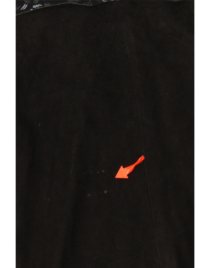 VINTAGE slå-om nederdel til kvinder W30 Medium Black Floral