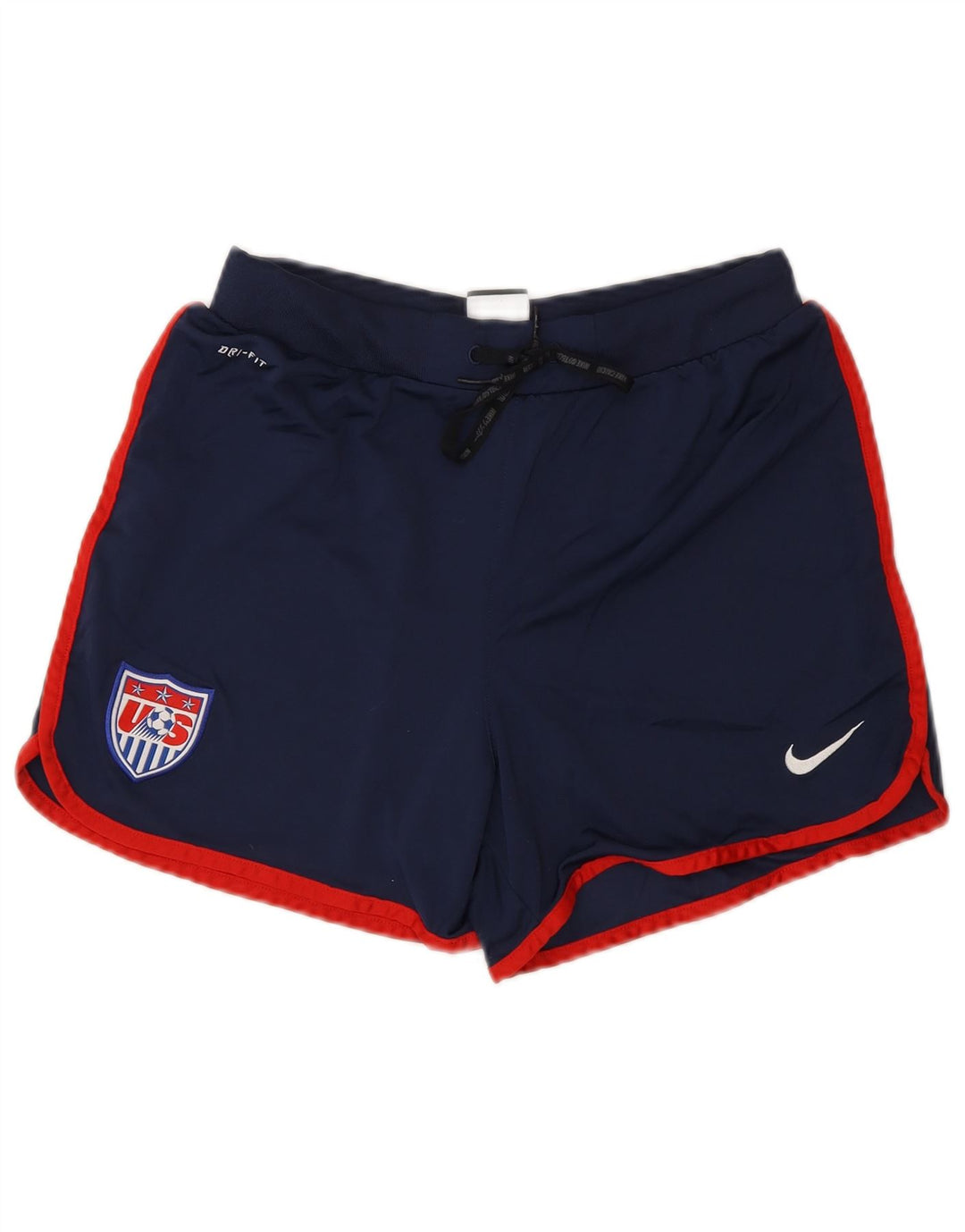 Nike Dame Dri Fit Sport Shorts UK 8 Small Navy Blue Polyester