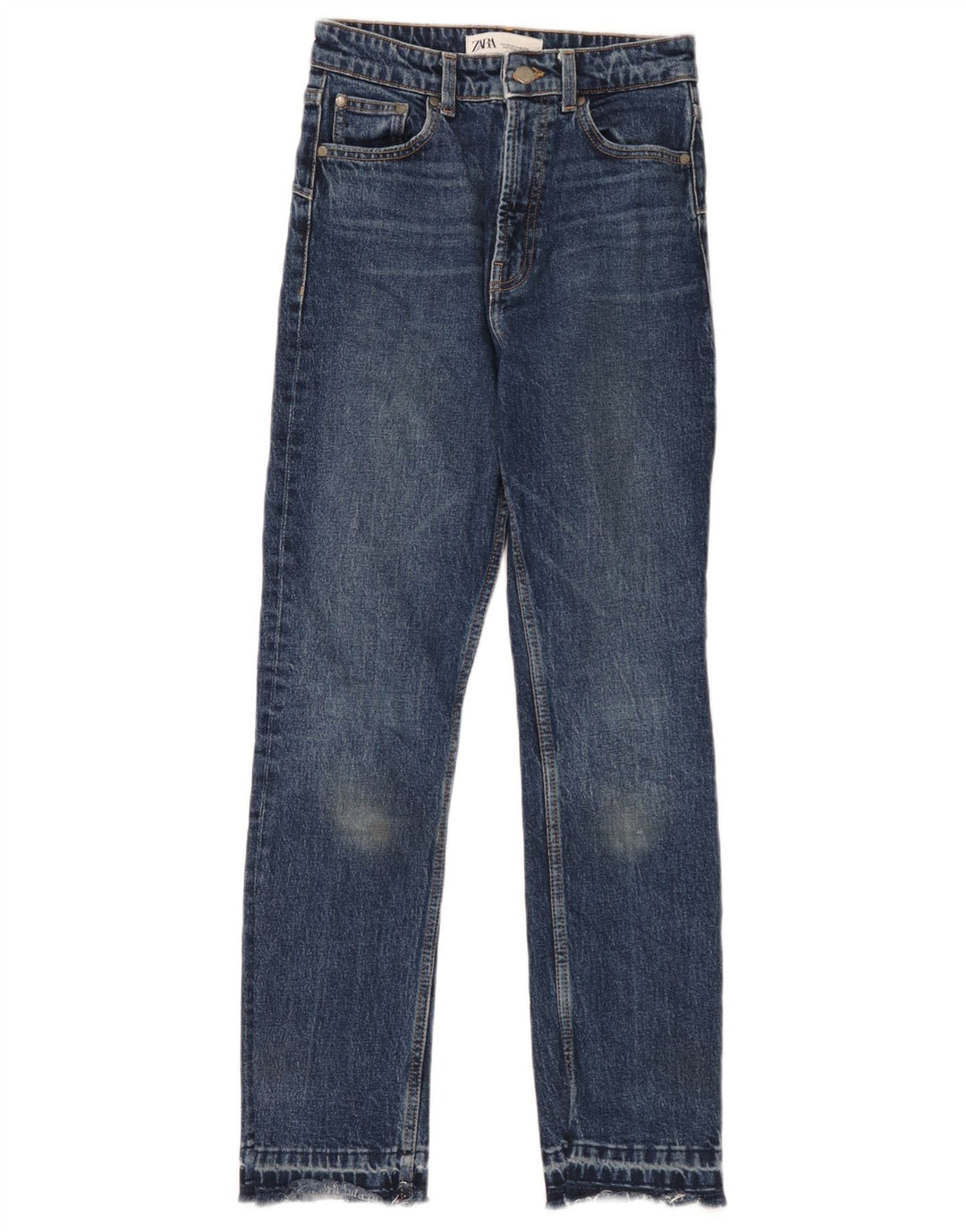 Zara Dame Slim Jeans EU 34 XS W24 L28 Marineblå