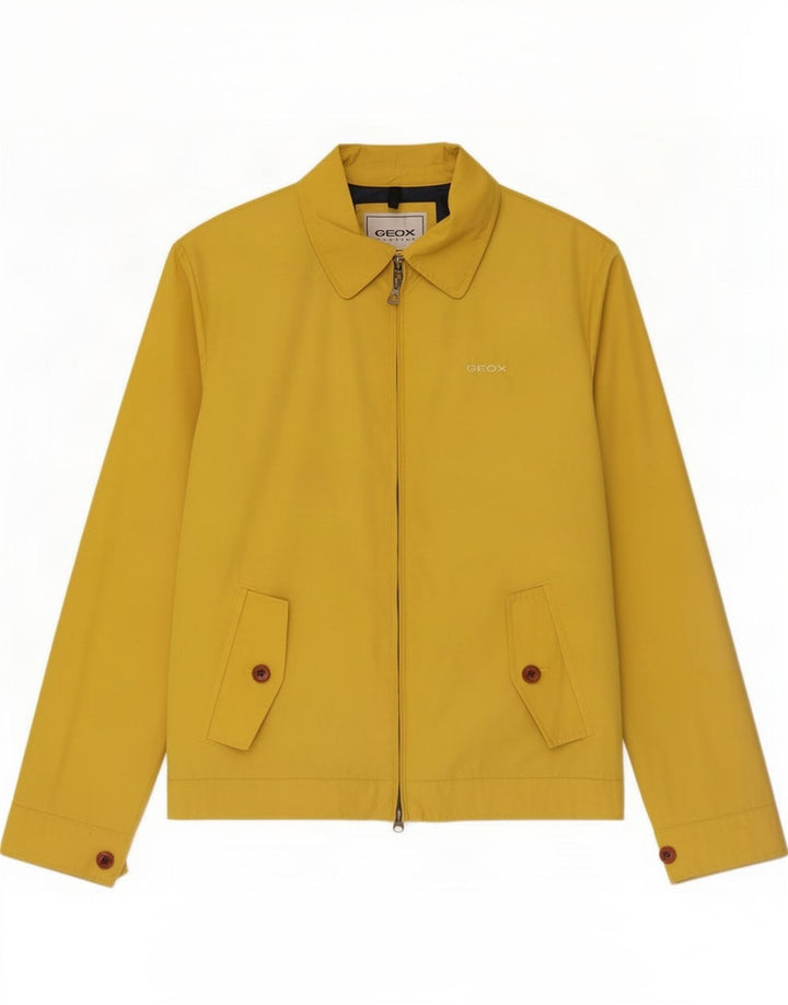 Geox Respira Herre Windbreaker Jacket UK 40 Large Yellow Polyester