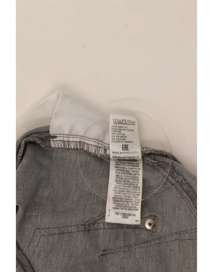 Marks & Spencer Dame Crop Slim Jeans UK 12 Medium W30 L26 Grå Bomuld