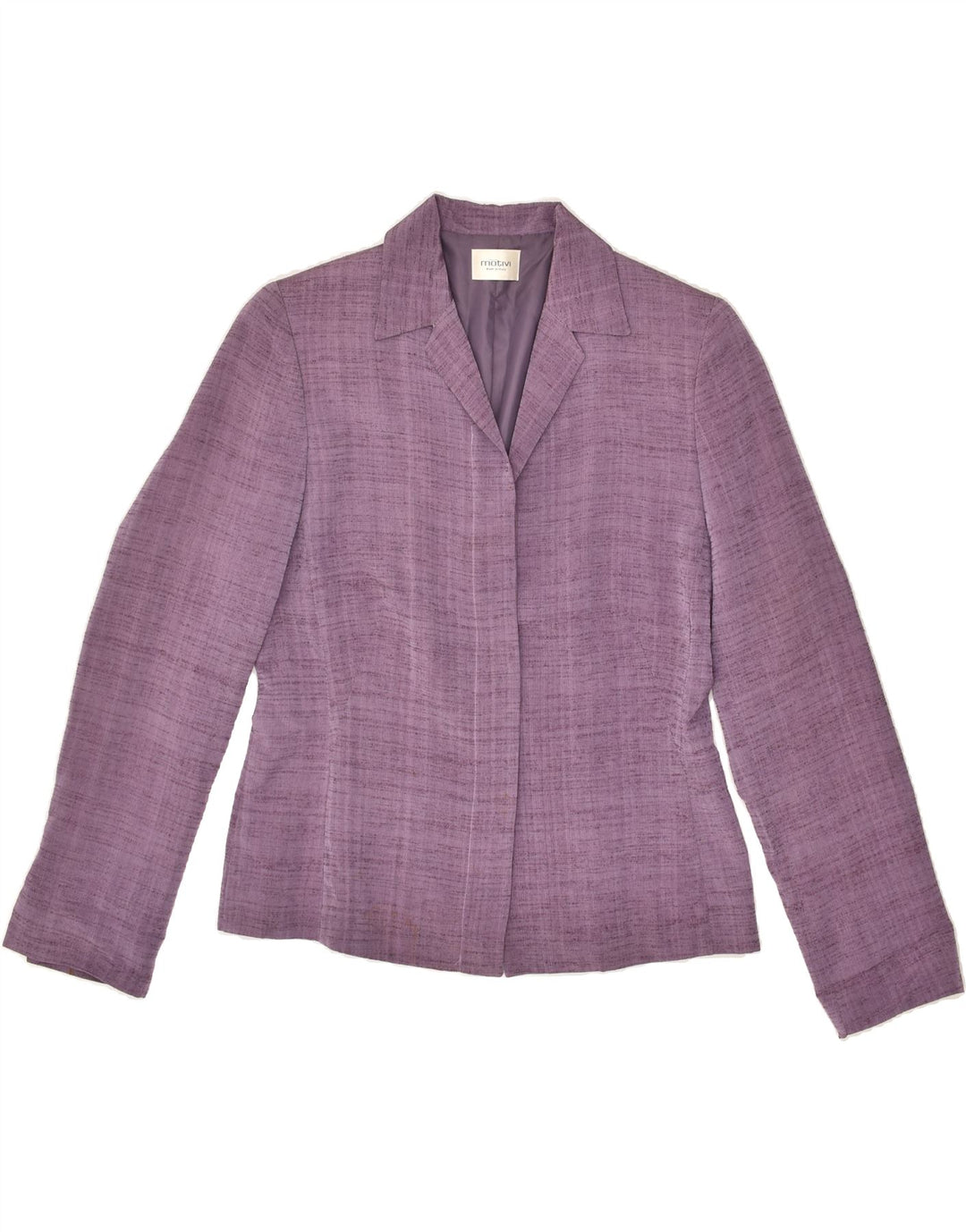 MOTIVI Womens Blazer Jacket UK 12 Medium  Purple Viscose | Vintage MOTIVI | Thrift | Second-Hand MOTIVI | Used Clothing | Messina Hembry 