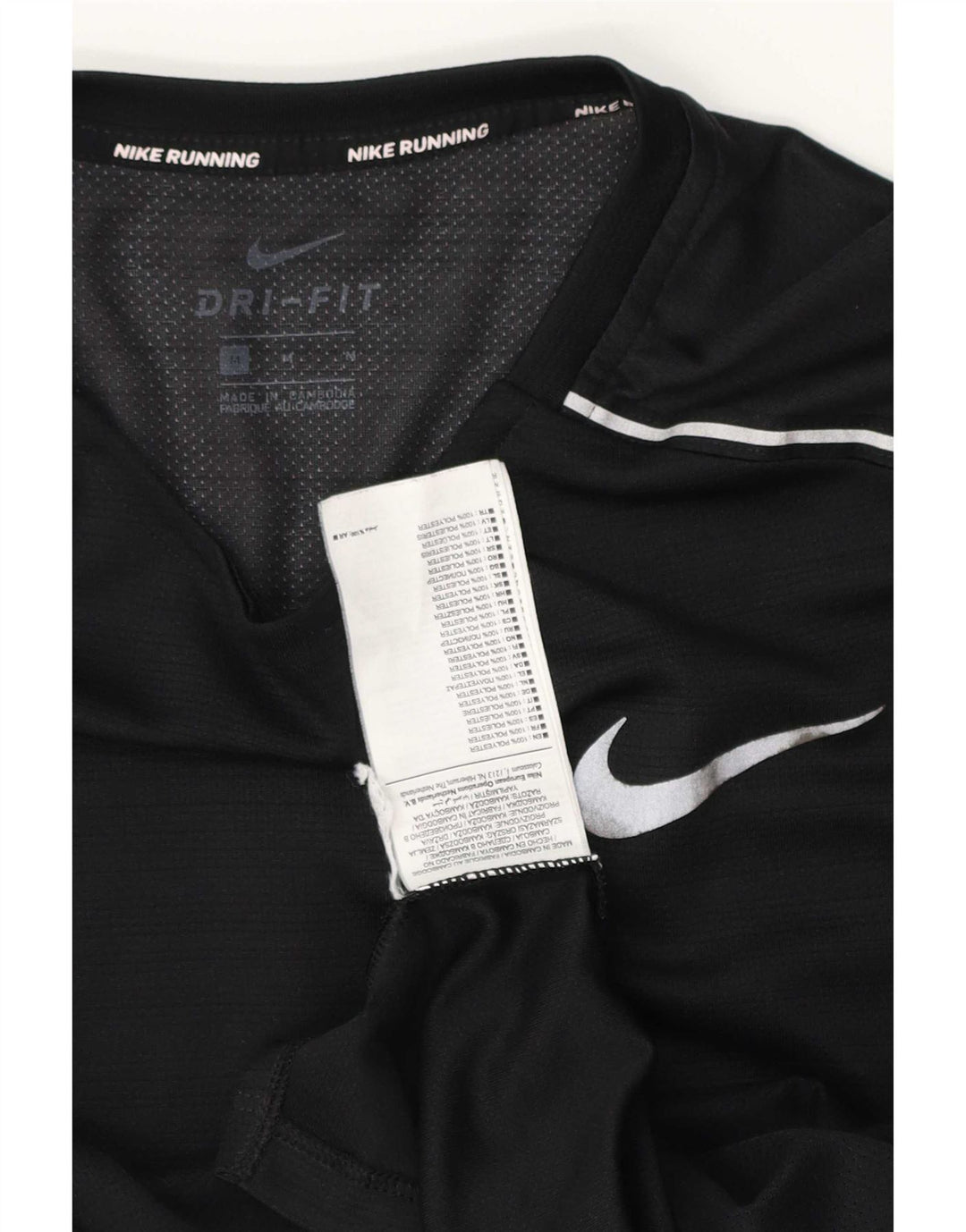 Nike Herre Dri Fit Top Langærmet Medium Sort Polyester