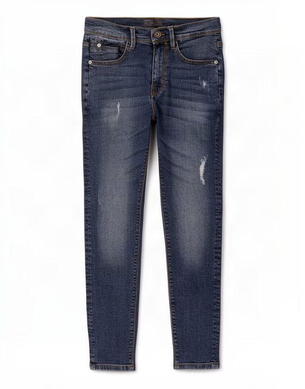 Zara Mens Distressed Slim Jeans EU 38 Small W30 L26 Blue Cotton